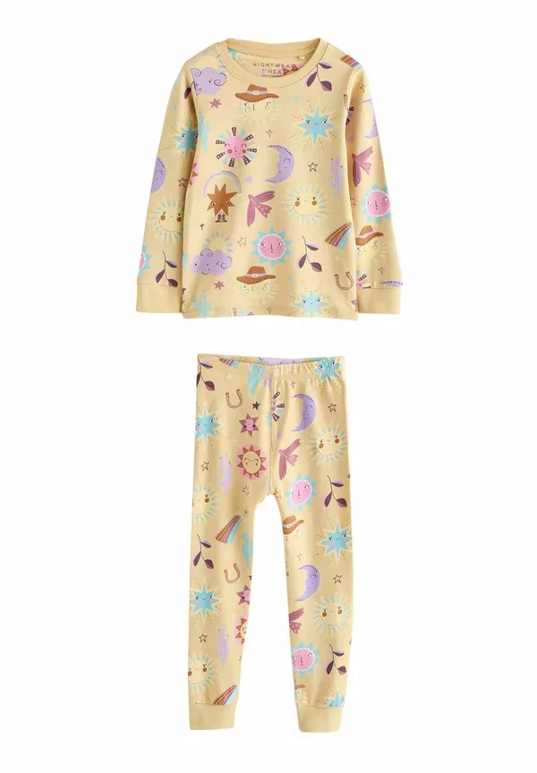 Комплект пижамы из 3 предметов, хлопок, Regular fit Snuggle, Next, Pink/Yellow Western Print, желтый — фото 4