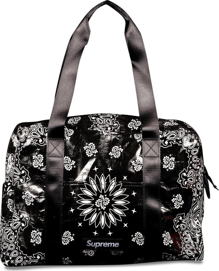 

Сумка Supreme Bandana Tarp Small Duffle Bag Black, черный