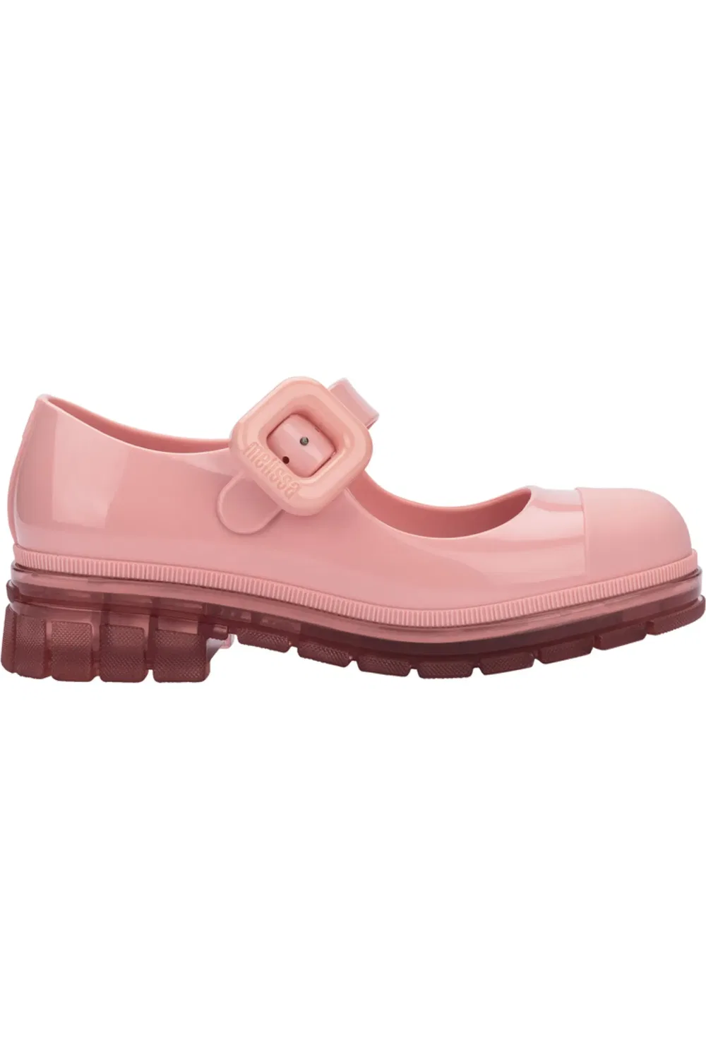 Детские туфли мэри-джейн с прозрачной подошвой June Mini Melissa, розовый — фото 2