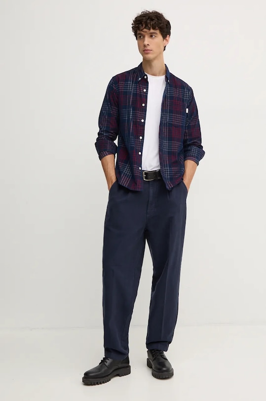 

Хлопковые брюки Barbour, темно-синий