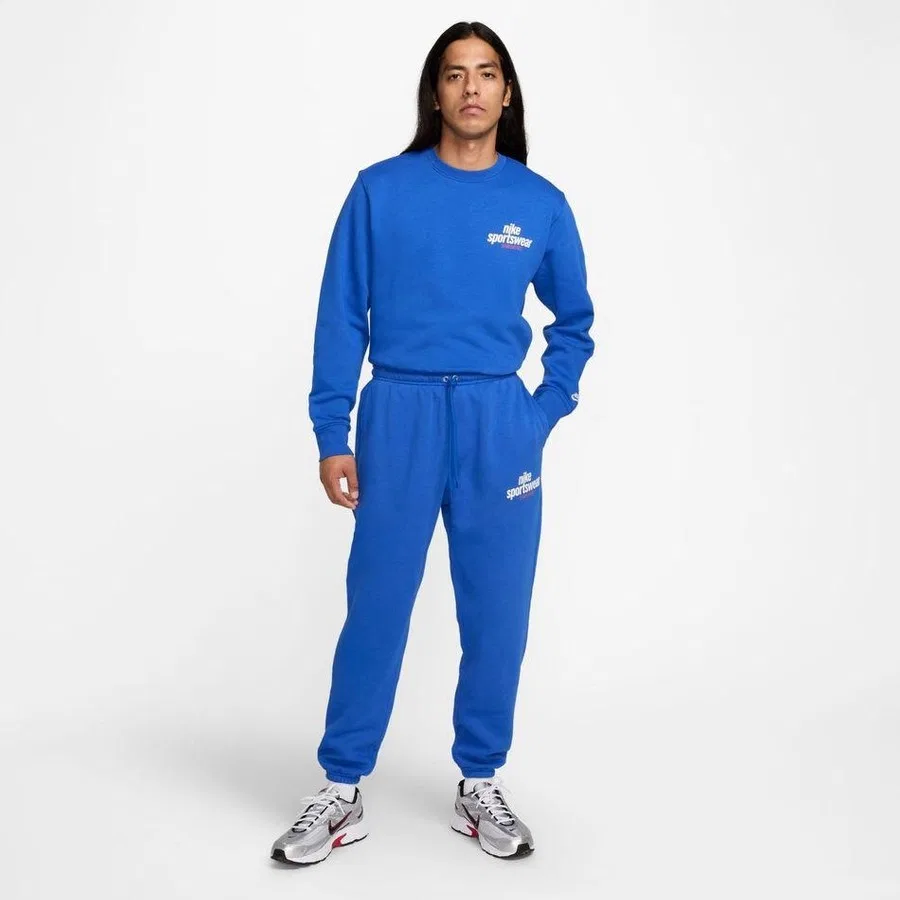 Мужской свитшот с принтом Club Bb Crew Gfx Nike, Синий — фото 4
