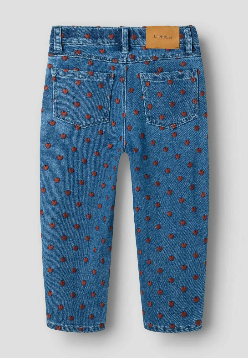 Джинсы с вышивкой, свободного кроя - джинсы расслабленного кроя Lil' Atelier, Dark Blue Denim — фото 4