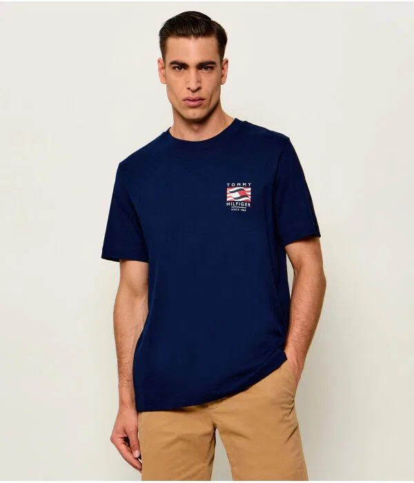 Мужская футболка с круглым вырезом Tommy Hilfiger, Blu Marino
