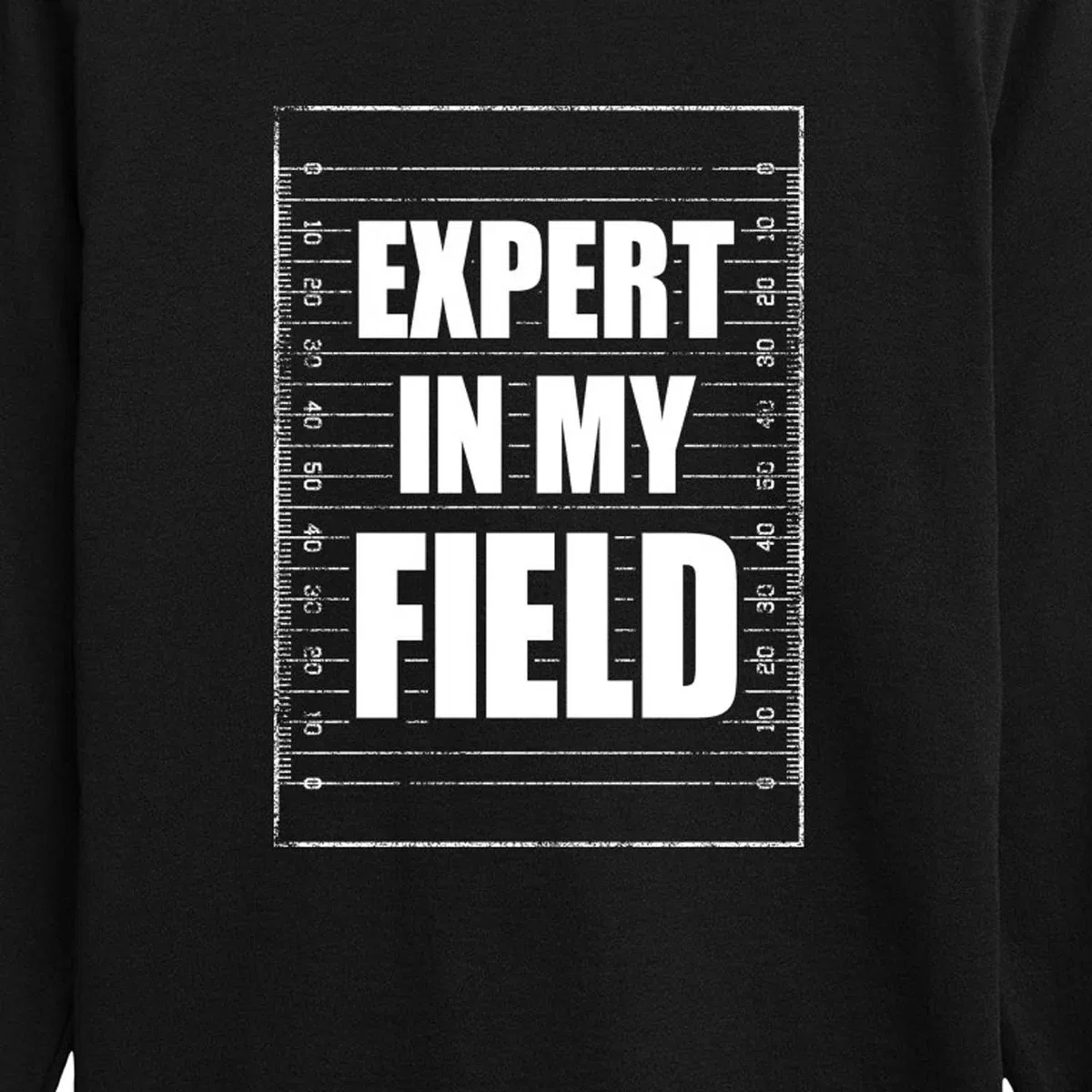 Детское футболка с длинным рукавом с принтом Expert In My Field Instant Message, Black — фото 2