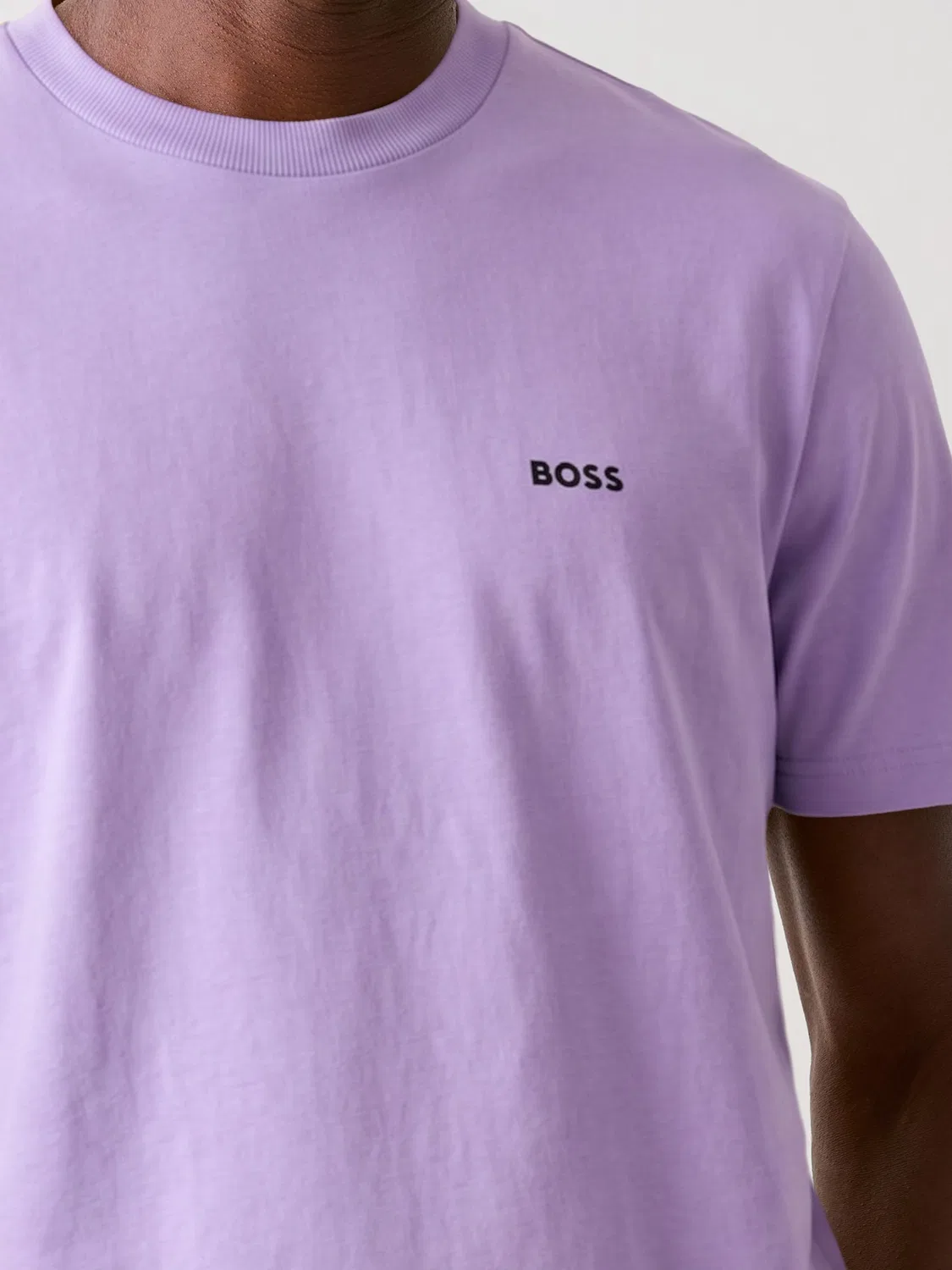 Фиолетовая футболка обычного кроя BOSS Orchid с логотипом — фото 3