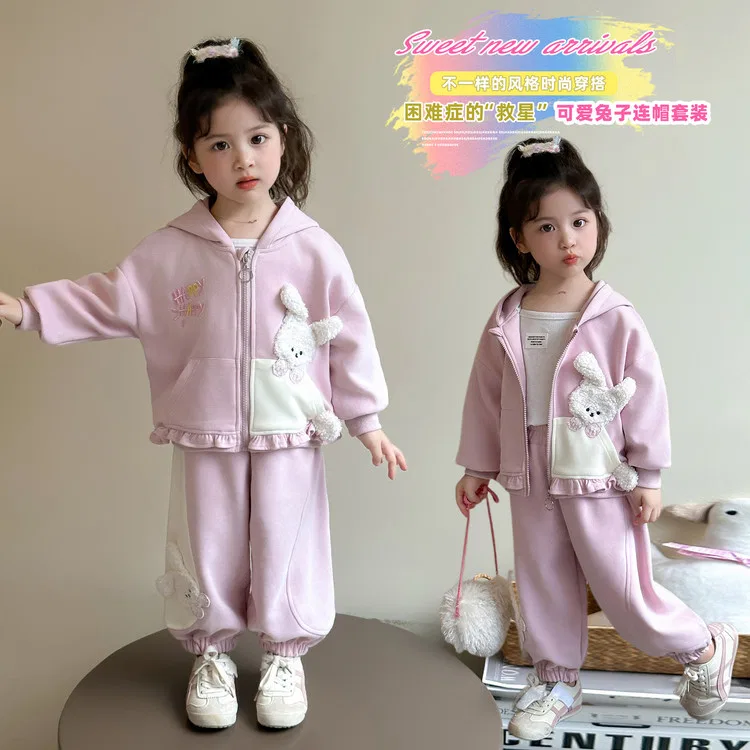 Детский комплект спортивной одежды 3D Effect Rabbit Pink Purple Lanza, Цвет 3D Effect Rabbit Pink Purple — фото 3