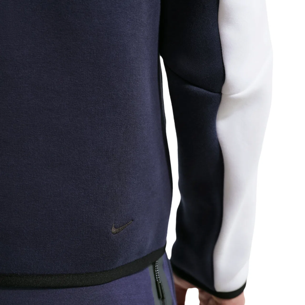 Мужская олимпийка Tech Fleece Full-Zip Windrunner Nike, цвет Obsidian/White — фото 4