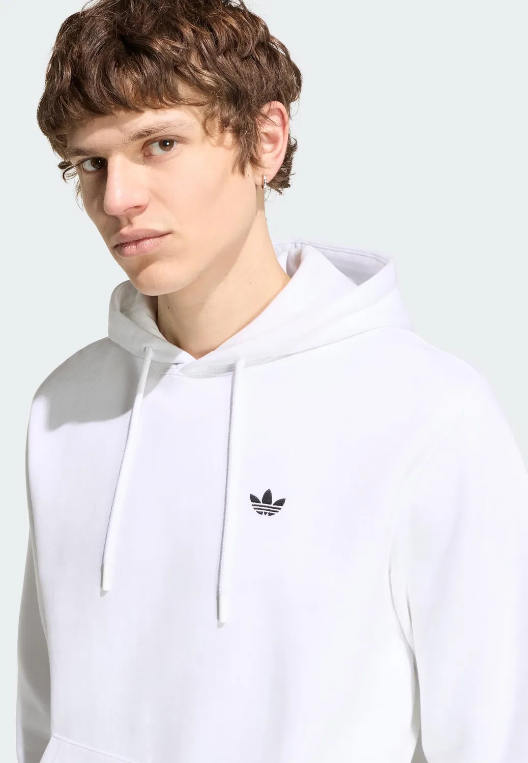 Худи Adidas Originals Trefoil Essentials белого цвета — фото 4