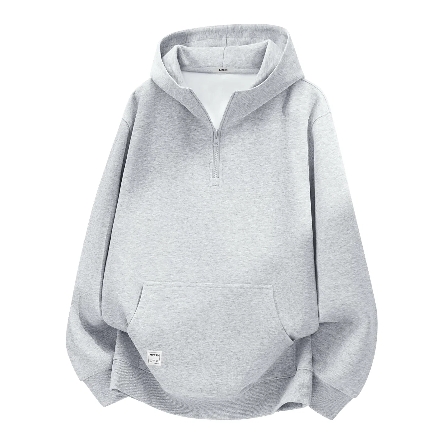 Детский худи с капюшоном утепленный MINISO, Black Fleece-Lined Thickened Hooded — фото 3