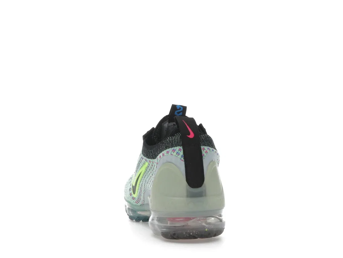 Детские кроссовки Lifestyle Nike Air VaporMax 2021 FK, Volt/Black-Photo Blue-Metallic Silver — фото 4