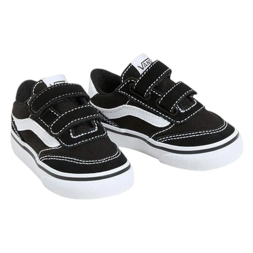 Детские кроссовки Vans Brooklyn Ls V, Black White — фото 2