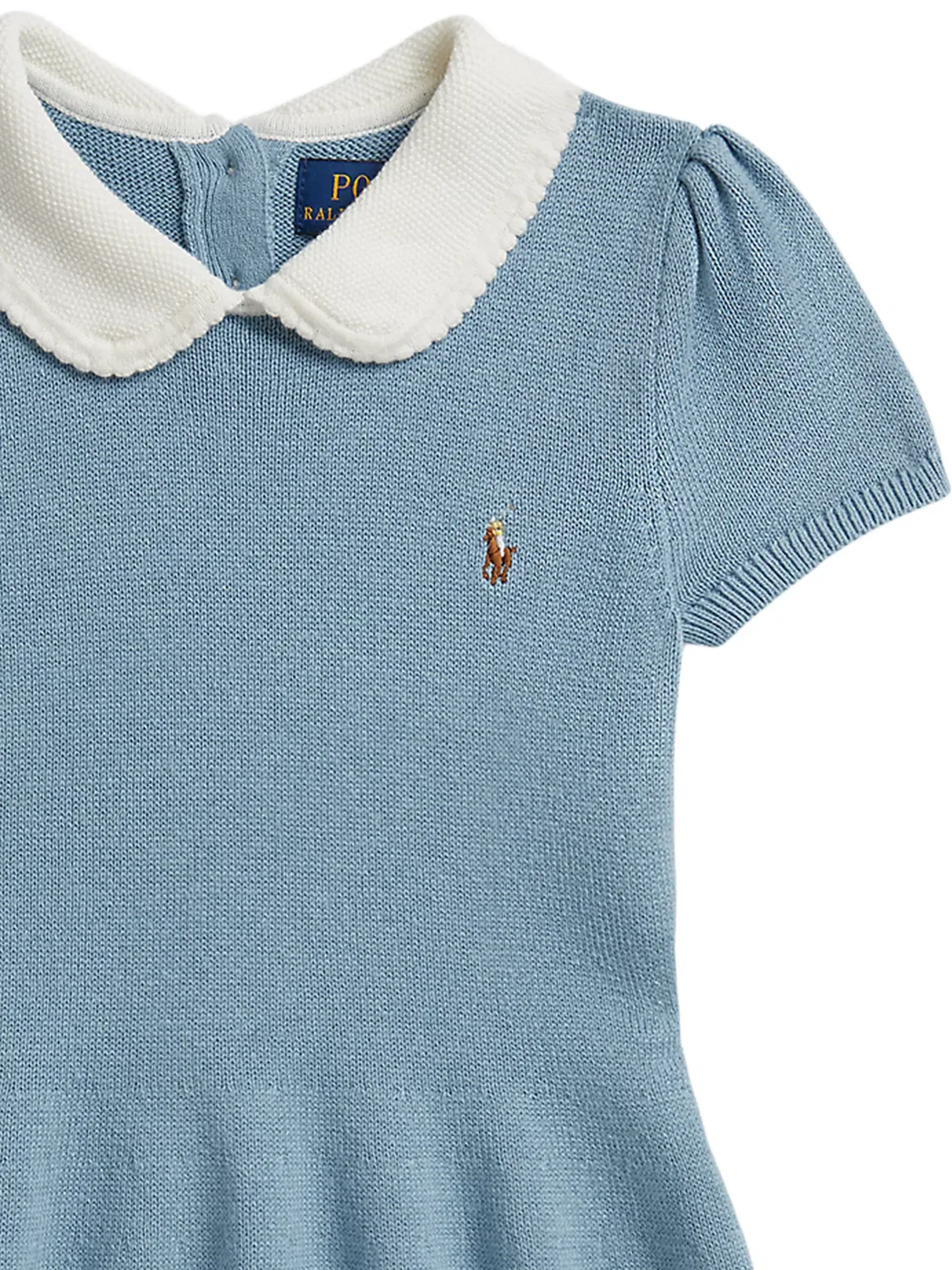 Платье Polo Pony с воротником Питер Пэн Polo Ralph Lauren Kids, синий — фото 3