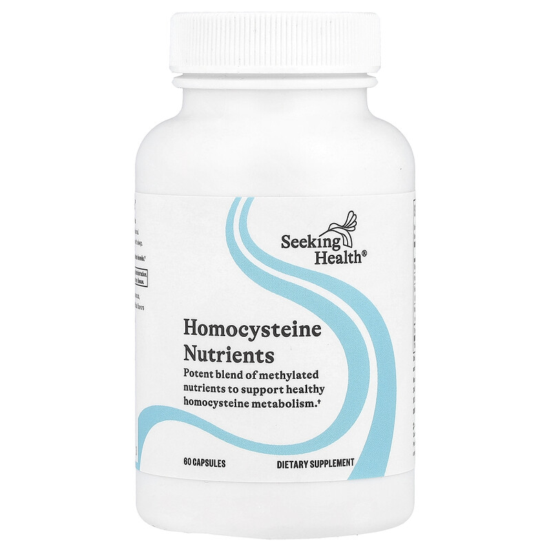 

Seeking Health, Homocysteine Nutrients, добавка для поддержания здорового уровня гомоцистеина, 60 капсул