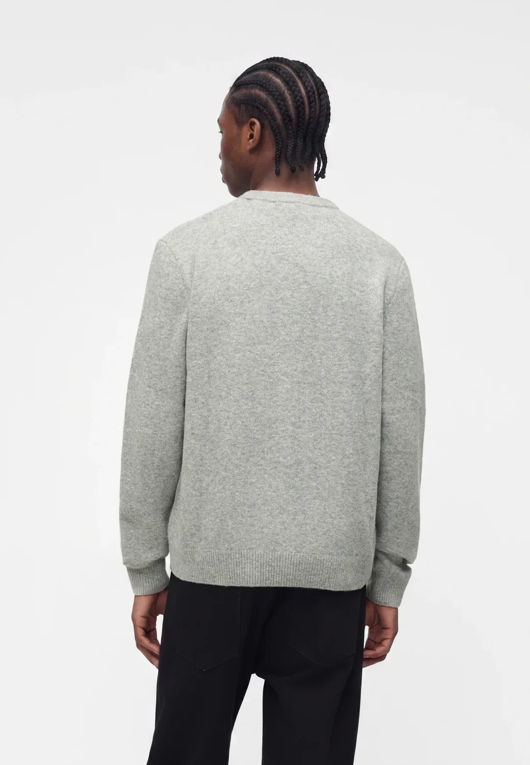 Вязаный свитер Essentials унисекс Adidas Originals, Medium Grey Heather — фото 3