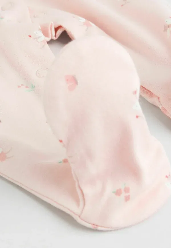 Комплект пижамы из 7 предметов с цветочным принтом Regular fit 7 pack - sleep suit Next, white pink, белый/розовый — фото 4
