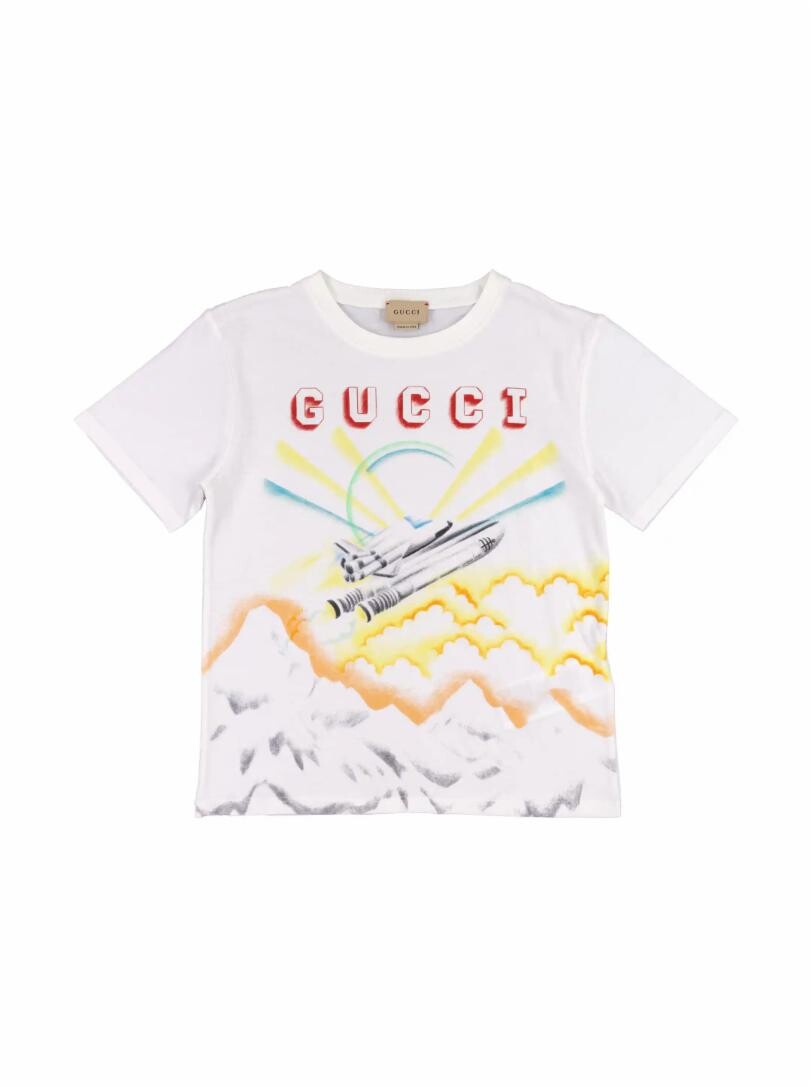Хлопковая футболка с логотипом Gucci