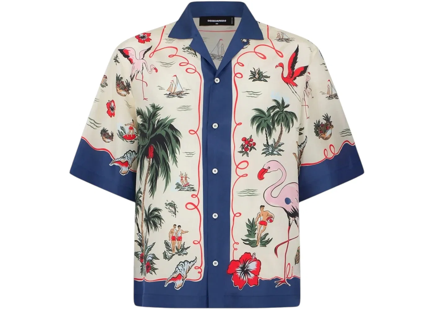 Мужская рубашка с принтом Aloha Dsquared2, Multicolor