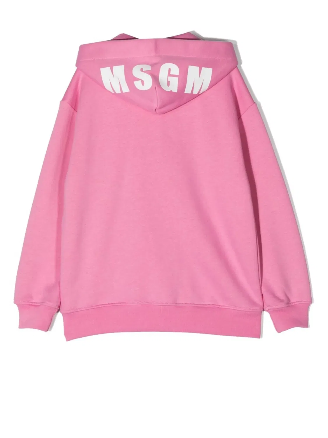 Худи с логотипом на молнии розового цвета MSGM, розовый — фото 2