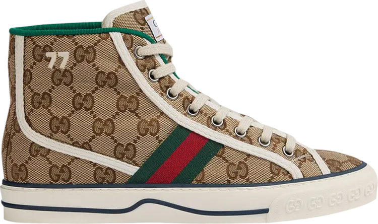 Кроссовки Gucci Wmns Tennis 1977 High Beige Ebony, бежевый