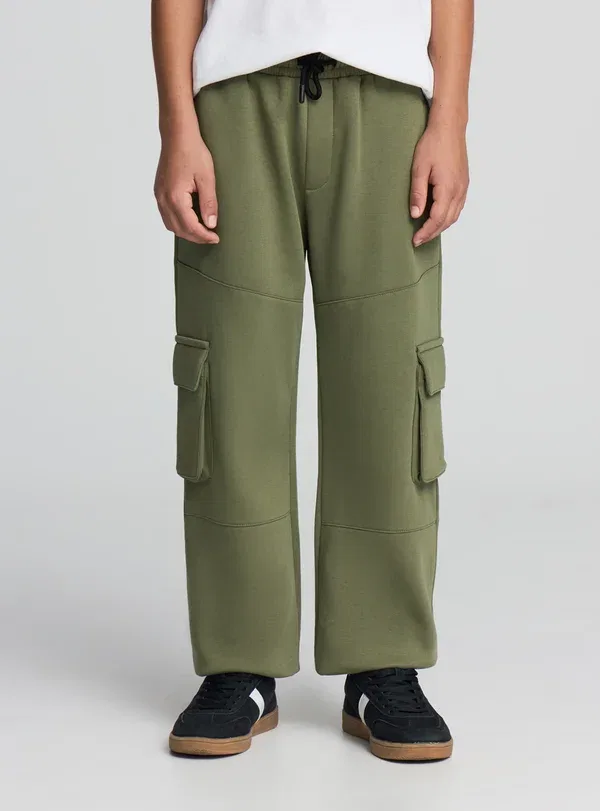 Брюки хлопковые Tracksuit bottoms Terranova, Verde Militare, зеленый — фото 2