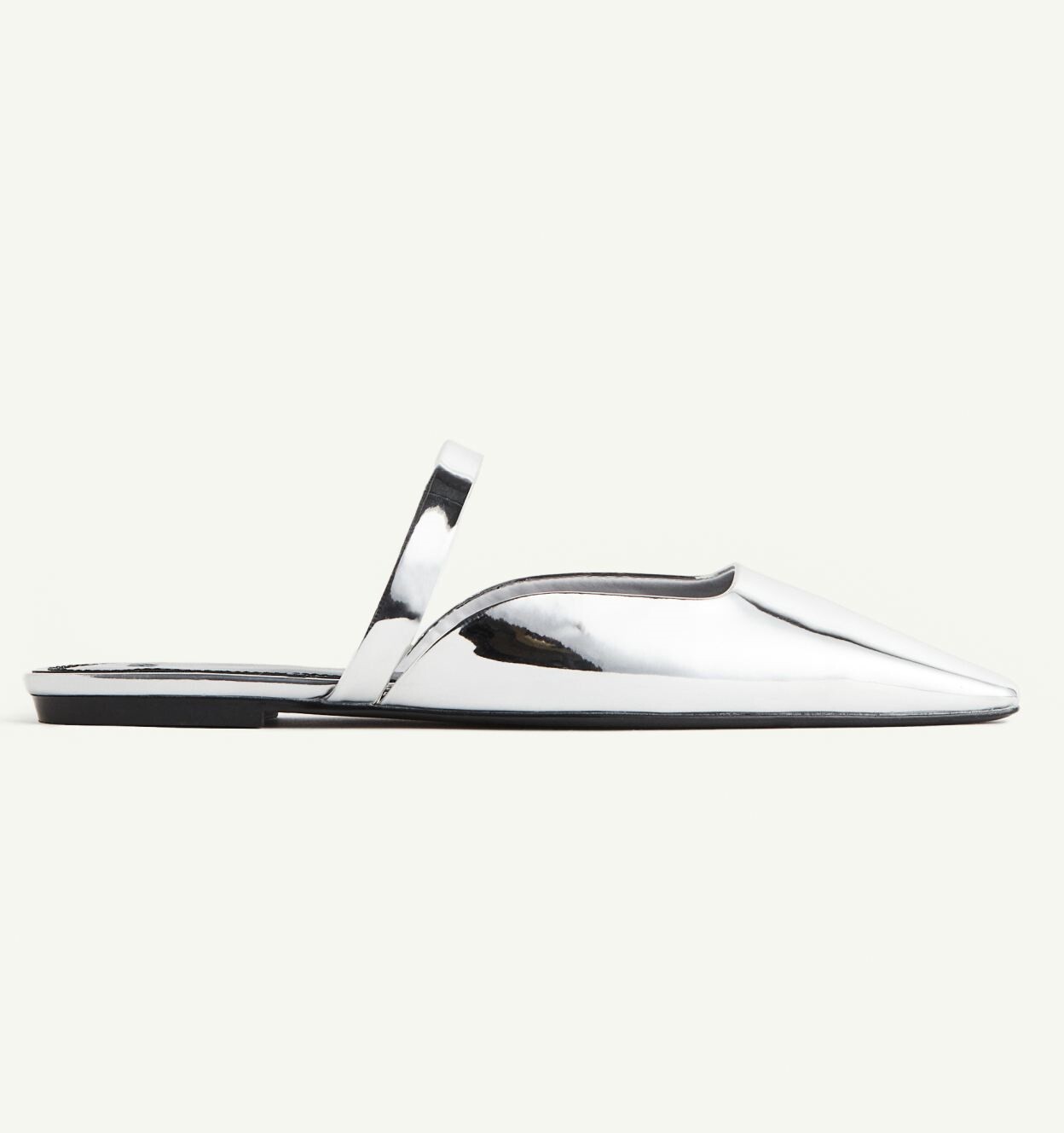 

Шлепанцы H&M With A Metallic Coating, серебристый