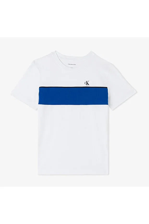 Детская футболка для девочек с цветовой блокировкой Calvin Klein, White