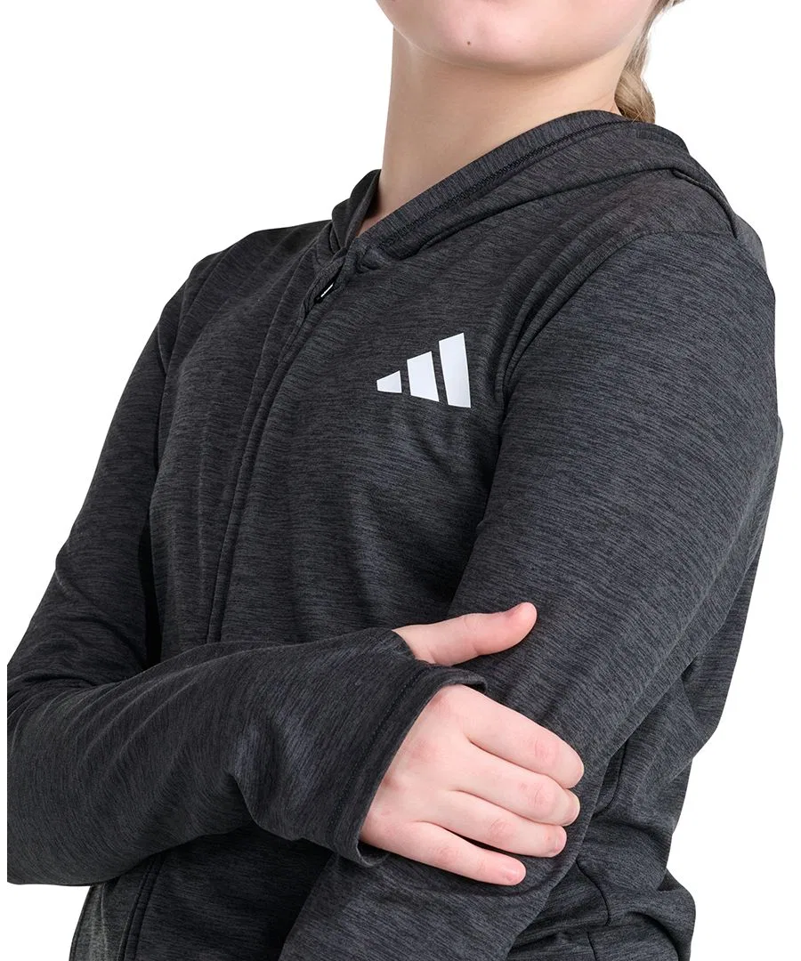 Детская куртка с капюшоном и длинным рукавом adidas, Black — фото 3