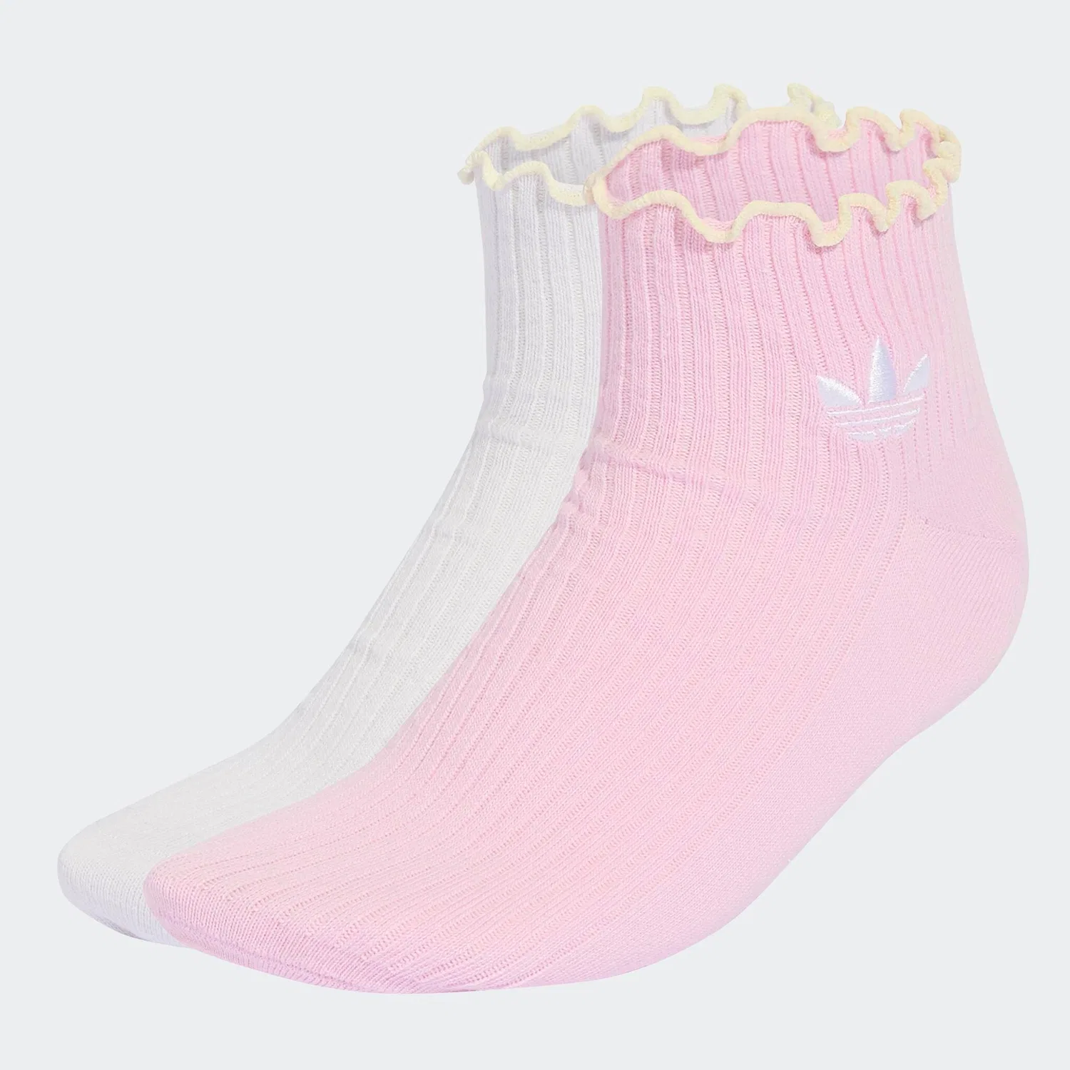 Женские спортивные носки с рюшами Adidas Originals, Frozen Purple/Off White/Orchid Fusion