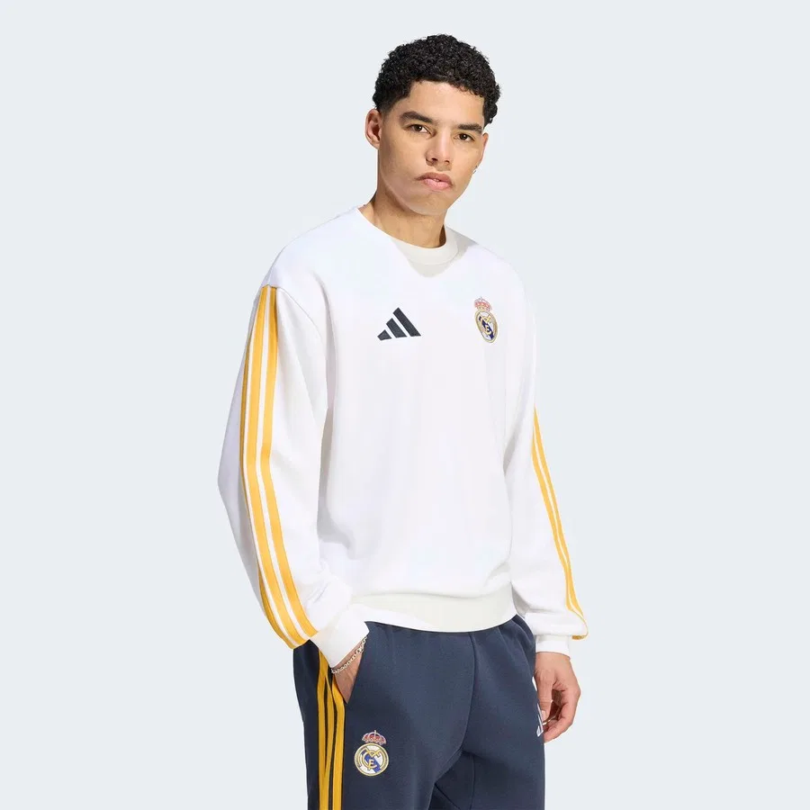 Свитшот мужской с длинным рукавом Real Dna Swt adidas, Белый