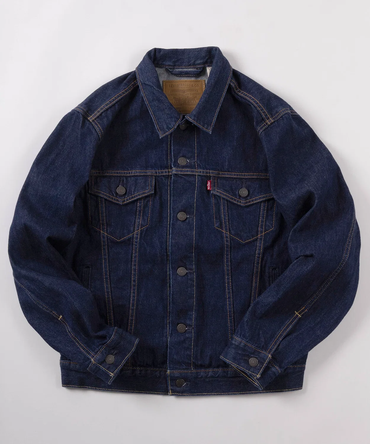 Джинсовая куртка-тракер с селвидж-денимом Levi's Standard Fit Type III, Indigo Blue