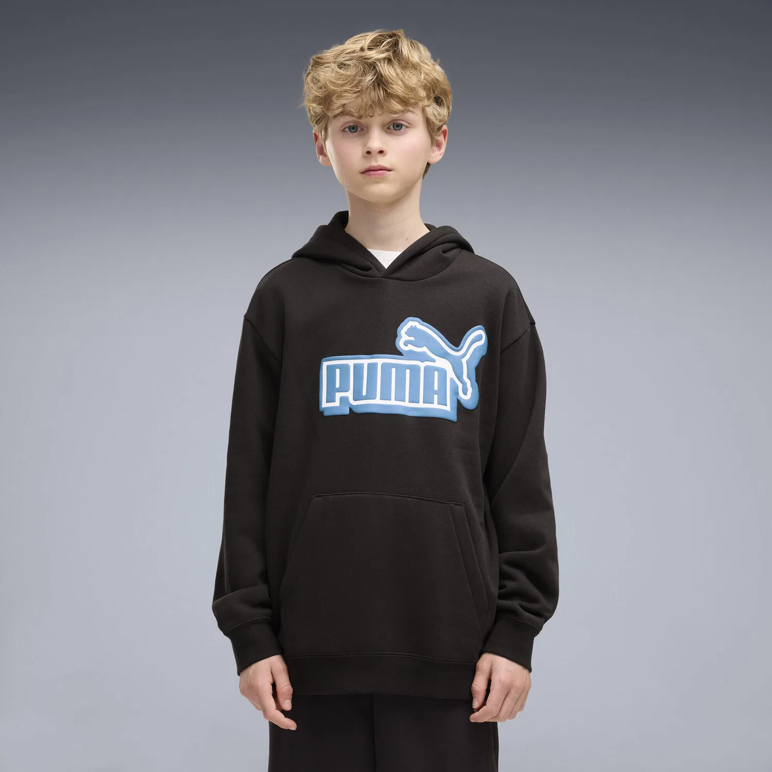 Детское худи свободного кроя с логотипом Essentials Logo Lab Relaxed Hoodie Jungen Puma, Schwarz — фото 2