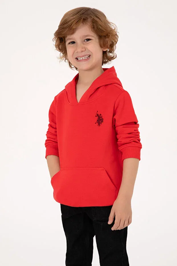 Детское худи для мальчиков с длинным рукавом U.S. Polo Assn., Red