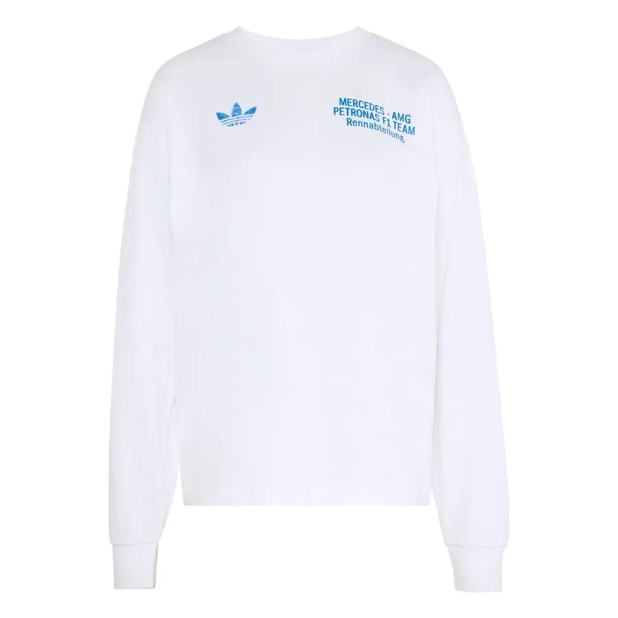 Футболка ADIDAS PERFORMANCE 'Mercedes - Amg Petronas Formula 1 Team Blue Wonder' белого цвета