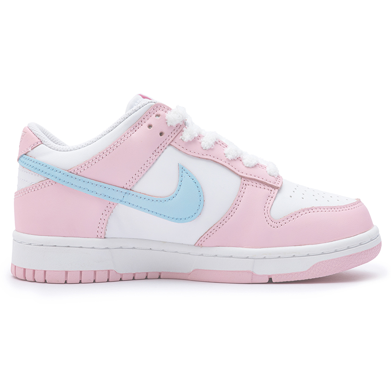 Nike Dunk Low Meow Paw Sweetheart низкие скейтборд-кроссовки Pink Blue для подростков — фото 3