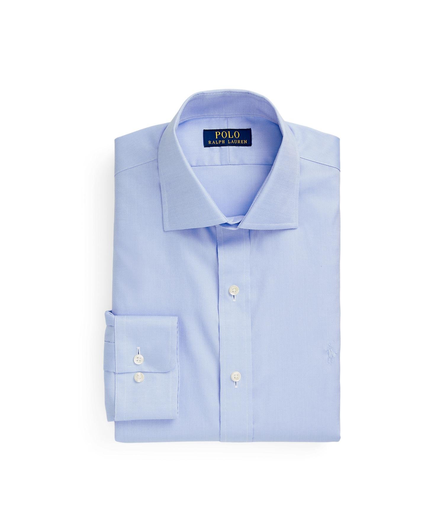 Рубашка Добби классического кроя Regent Polo Ralph Lauren, 400 Blue — фото 2