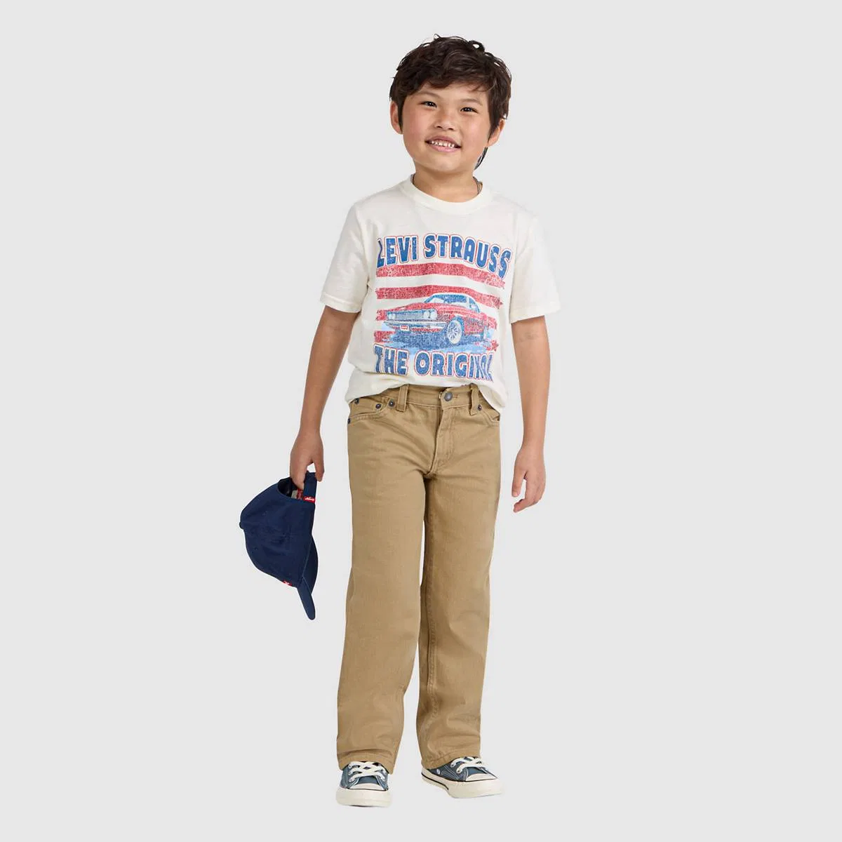 Джинсы 505 стандартного кроя для мальчиков 4-7 лет Levi's, New British Khaki - Brown