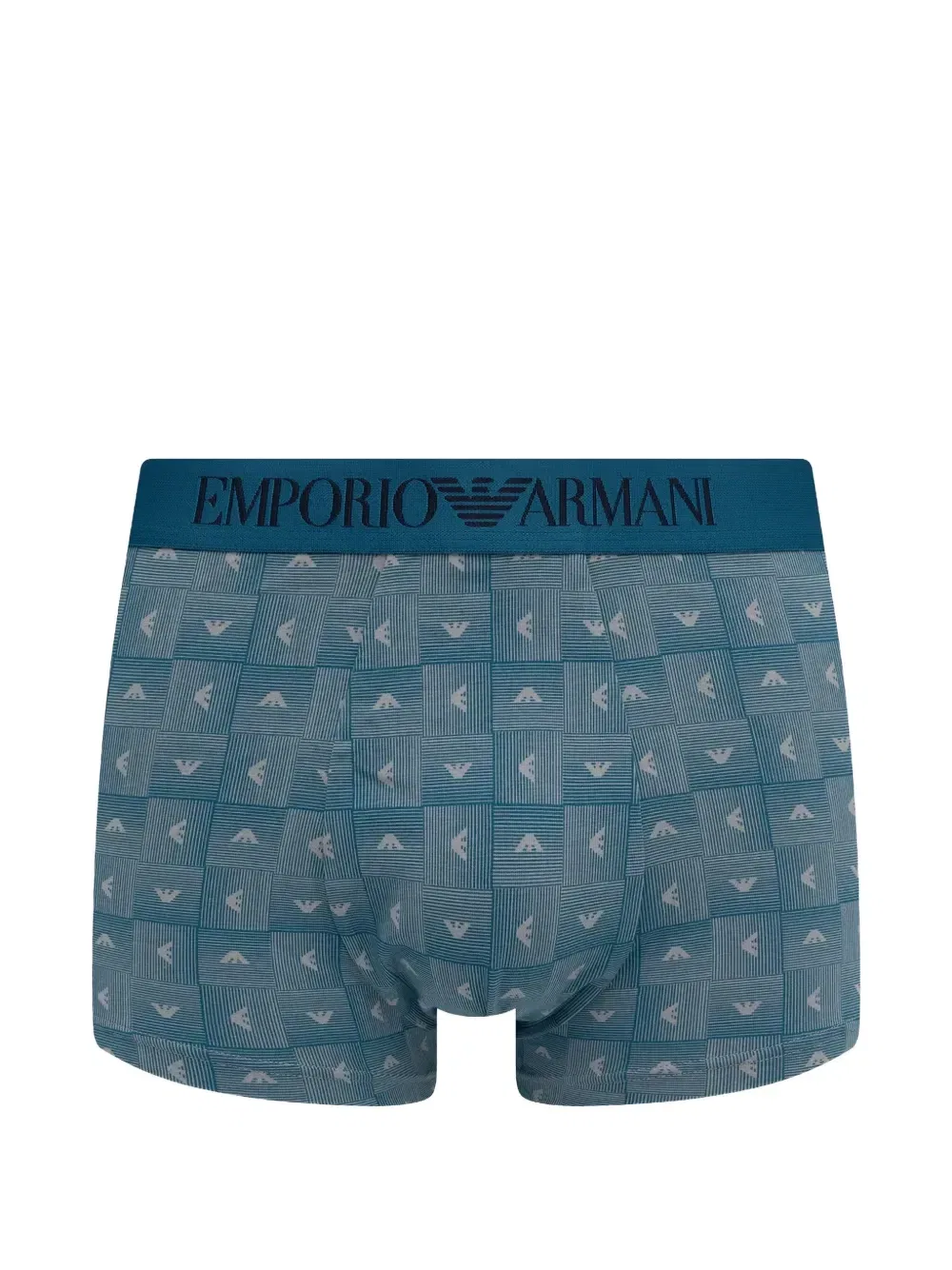Боксеры с логотипом на поясе (комплект из двух штук) Emporio Armani, синий — фото 3