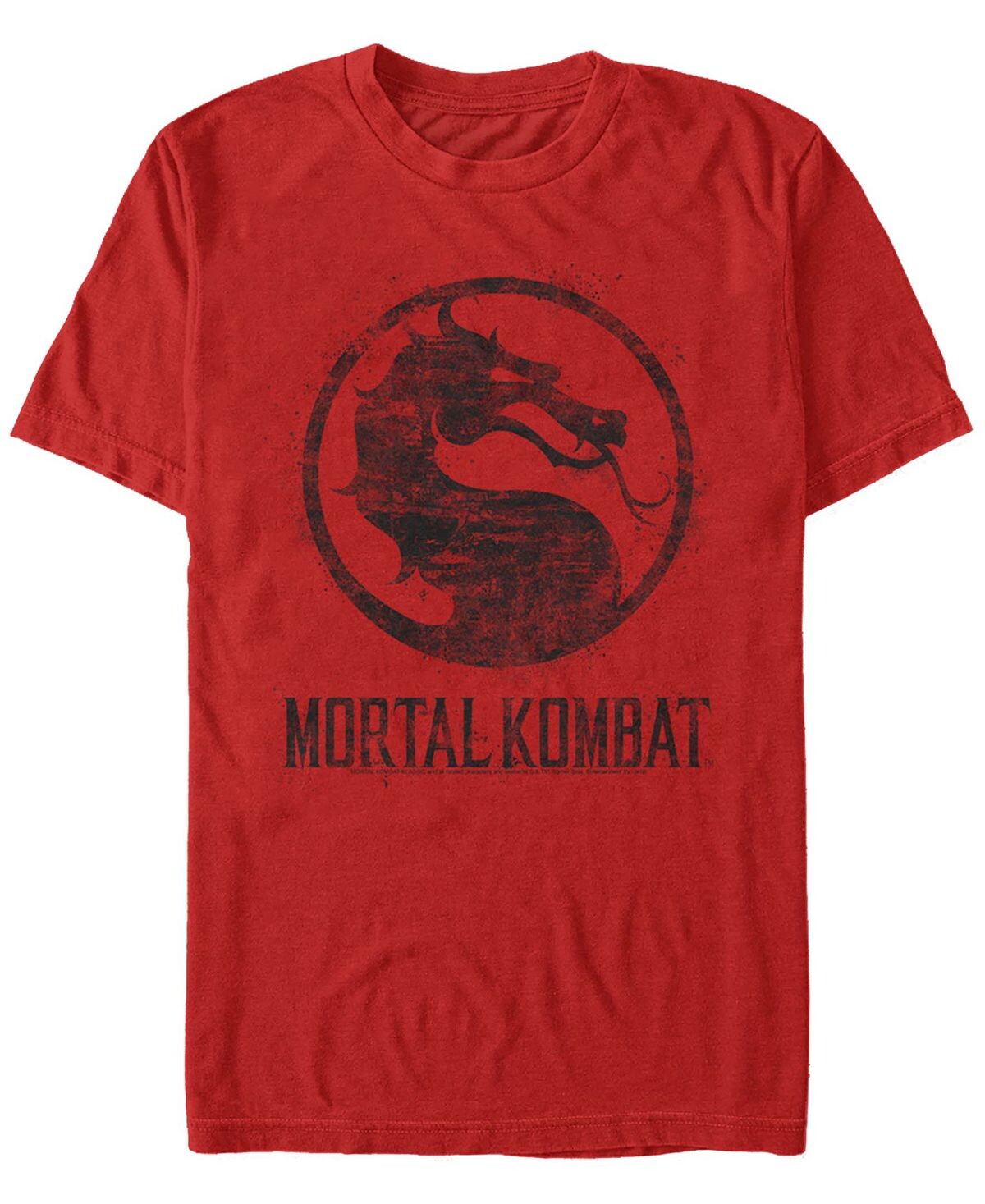 

Мужская футболка с коротким рукавом с логотипом mortal kombat klassic splatter logo Fifth Sun, красный