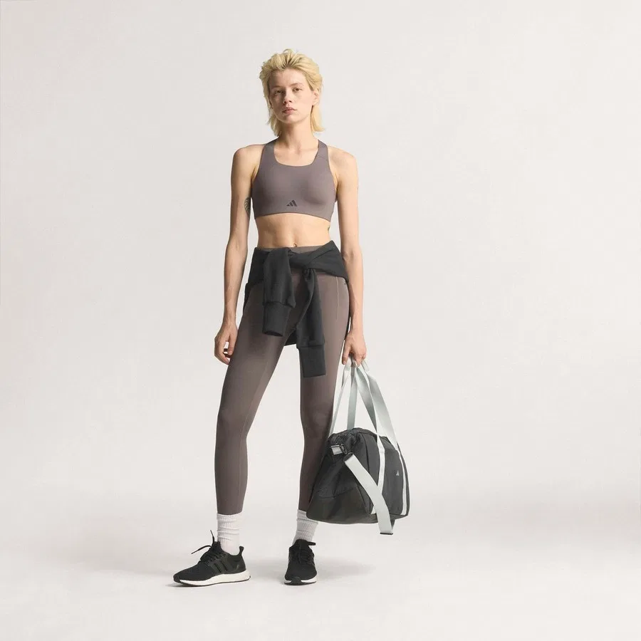 Спортивный бюстгальтер с высокой поддержкой Optime Power adidas, Коричневый — фото 4