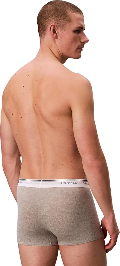 Комплект трусов Calvin Klein Boxer Logo Band, 3 предмета, серый/черный/красный — фото 2