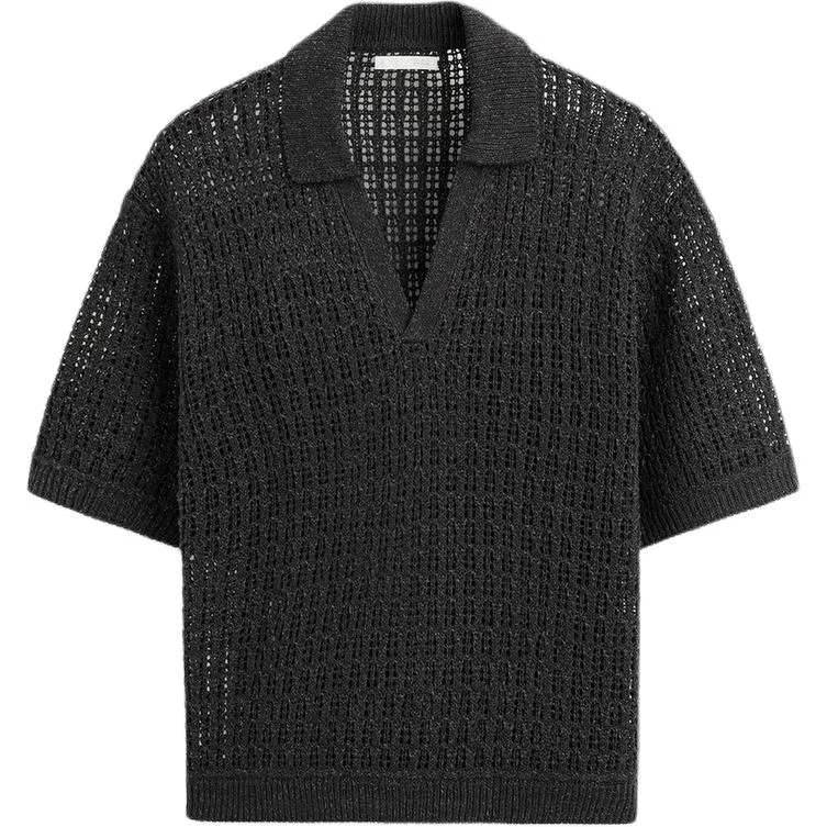 Мужское поло с воротником-стойкой Carbon ZARA, Carbon