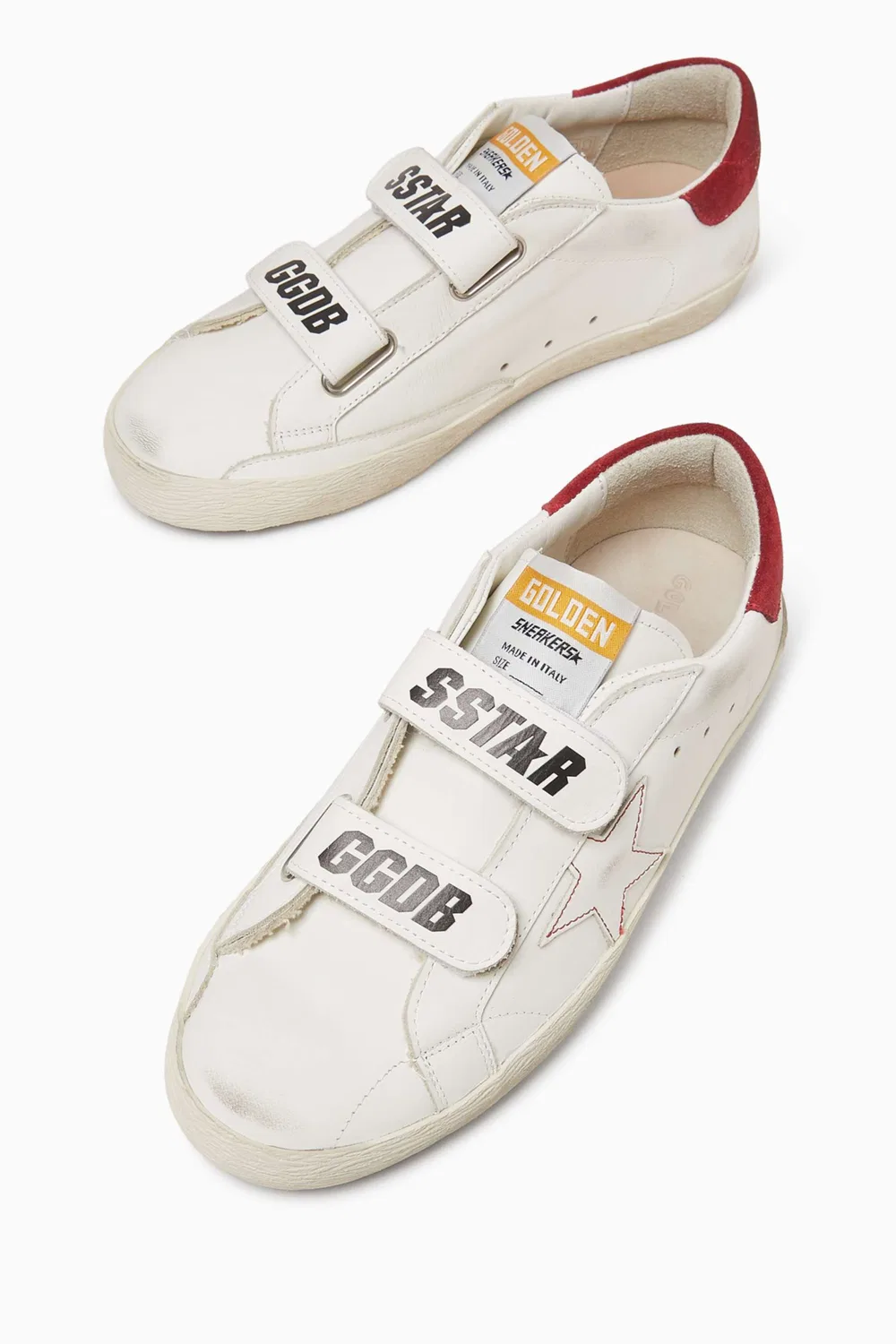 Кроссовки кожаные с замшей Old School Sneakers GOLDEN GOOSE — фото 2