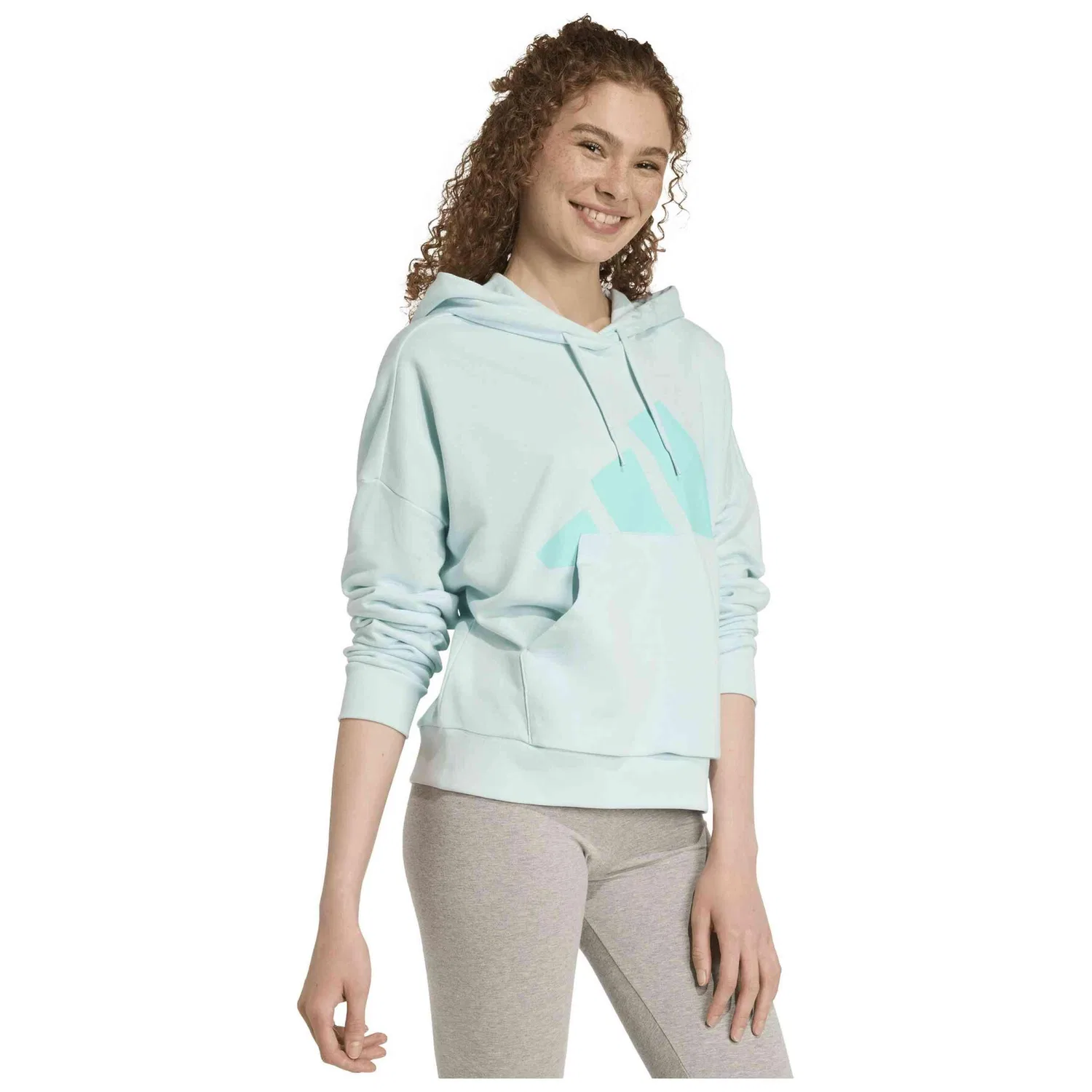 Женское худи с капюшоном Adidas JY4926, Цвет: Blau — фото 2