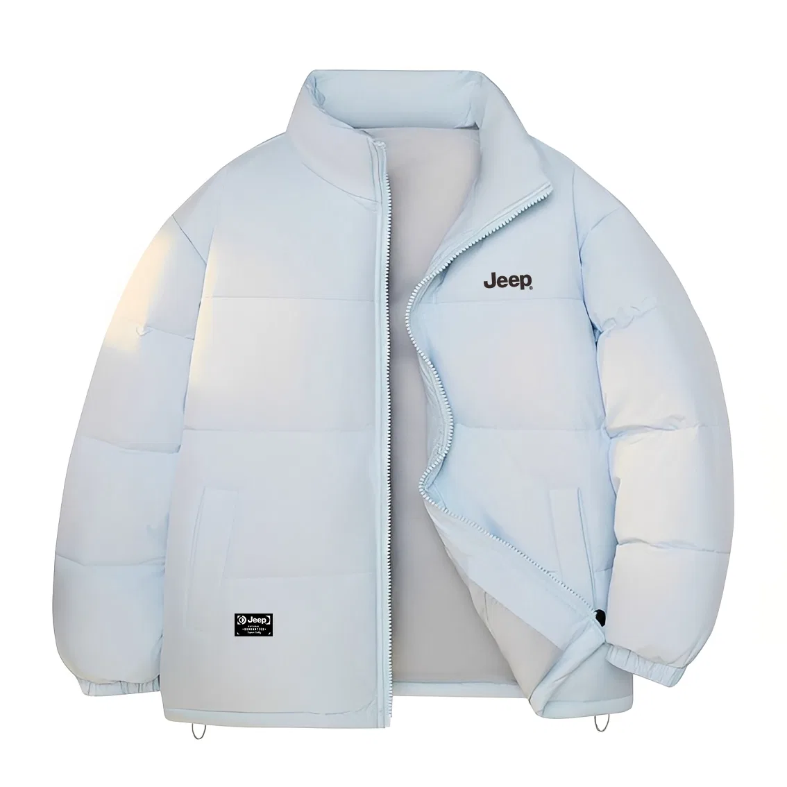 Детский пуховик с воротником-стойкой утепленный Light Blue Jeep