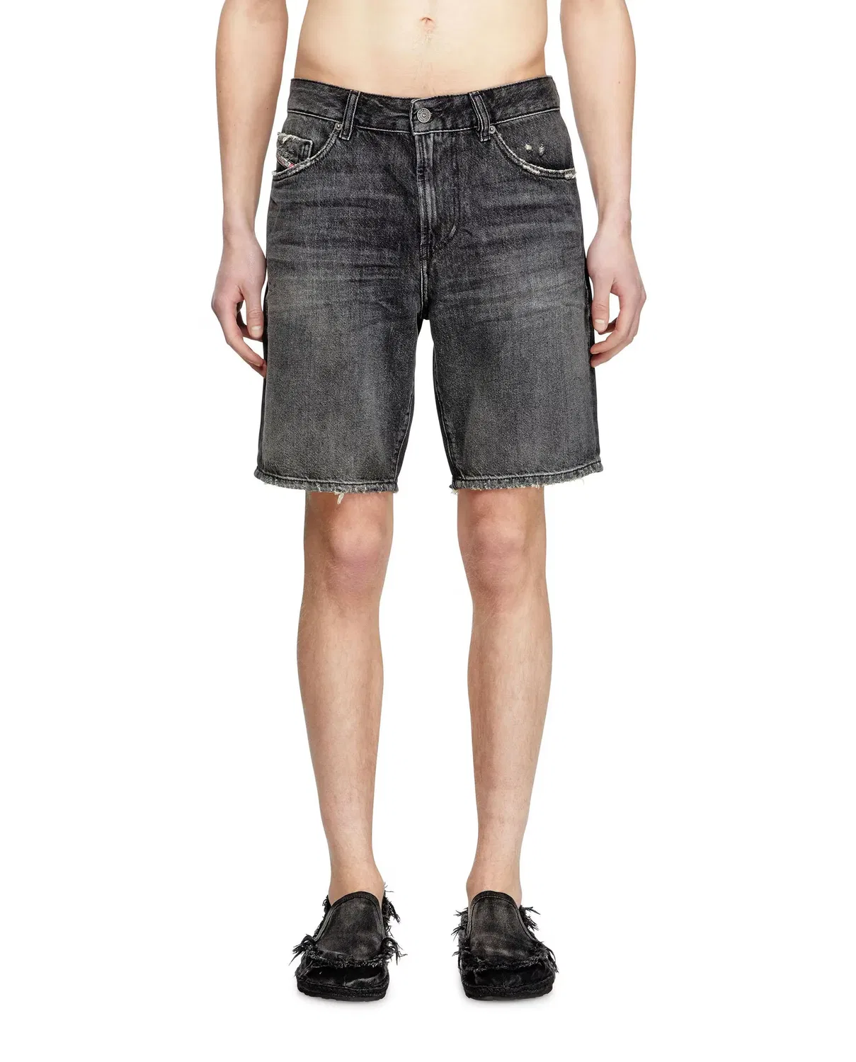 Мужские джинсовые шорты с пятью карманами Diesel, Negro