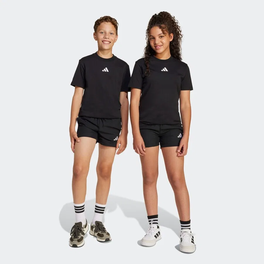Спортивные брюки ADIDAS SPORTSWEAR Regular Workout Pants 'Essentials Climacool Shorts' черного цвета — фото 2