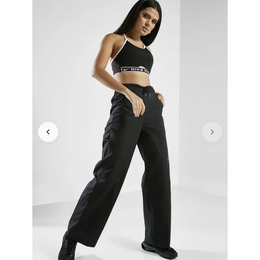 Спортивный бюстгальтер с высоким вырезом и сетчатой вставкой Air Indy High-Neck Mesh Bra, Nike, Черный — фото 4