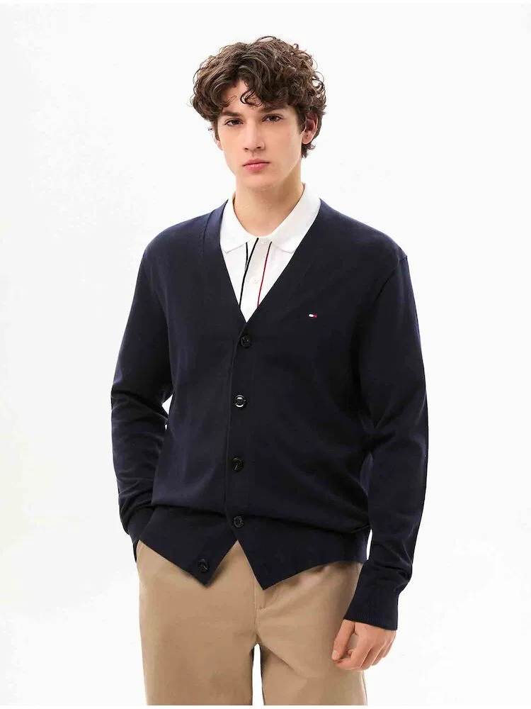 Кардиган из хлопка Essential TOMMY HILFIGER, Navy