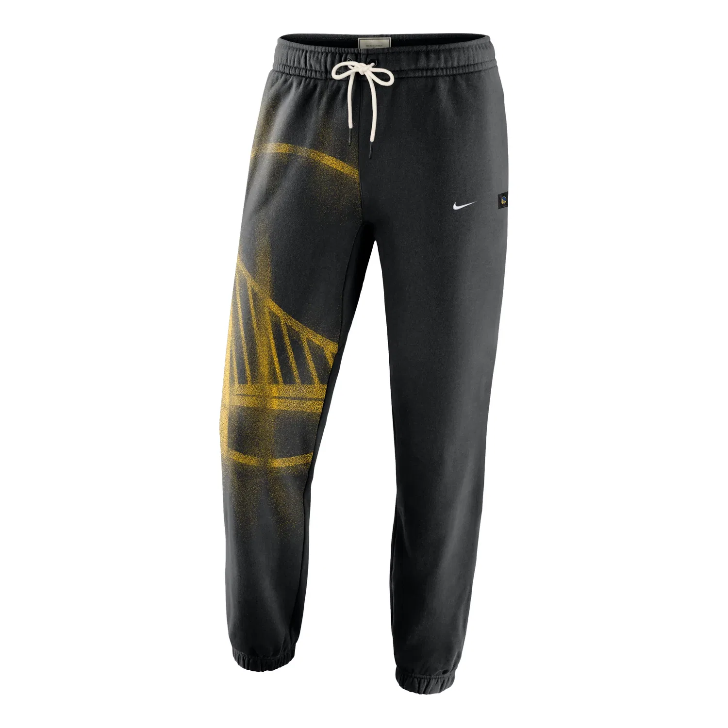 Мужские брюки для баскетбола Golden State Warriors Standard Issue Fleece Pants 'Black White' Nike, Black White
