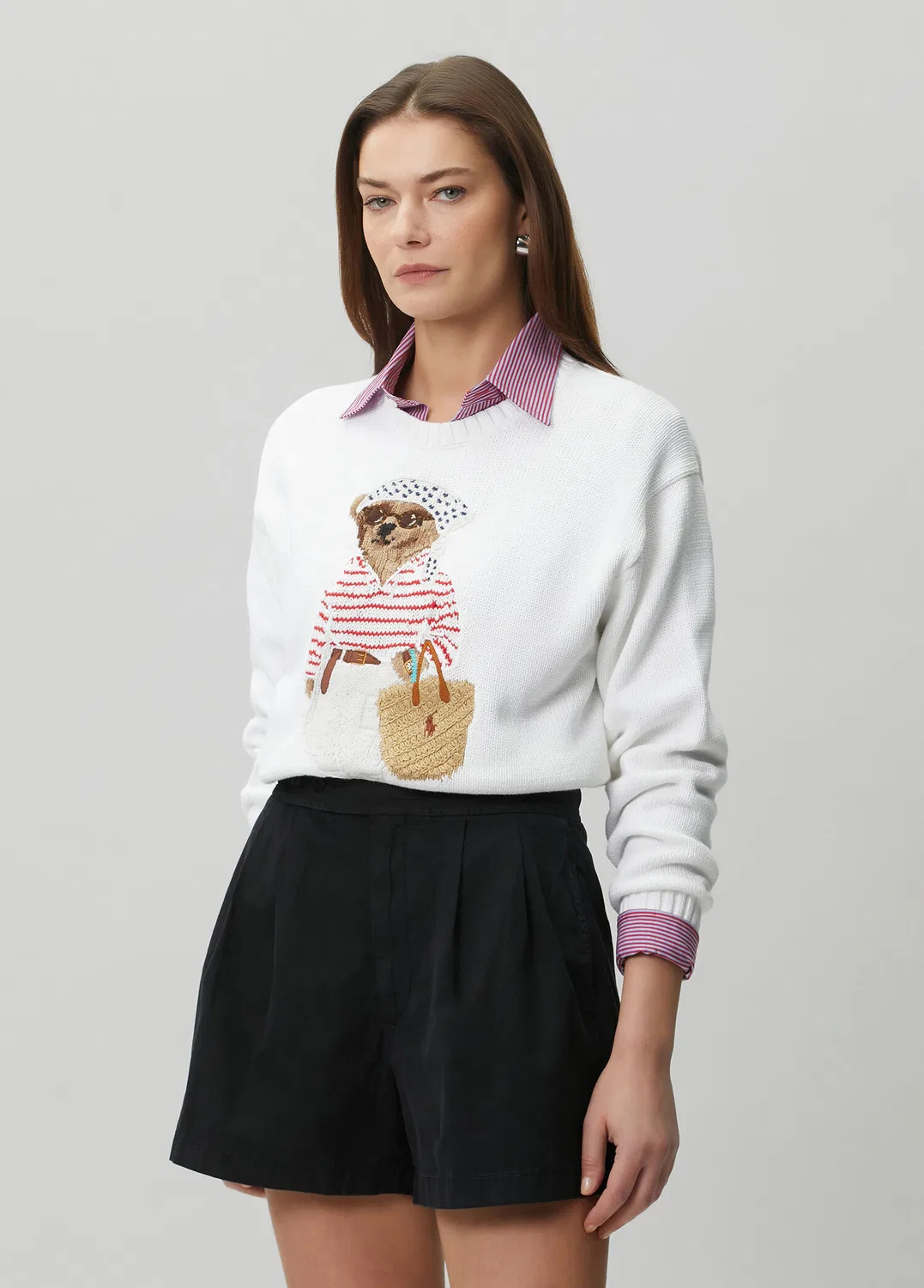 Трикотажный свитер Polo Bear Polo Ralph Lauren, белый